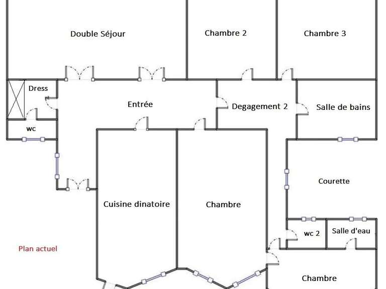 Appartement Paris 16e - 4 chambres - 168m²