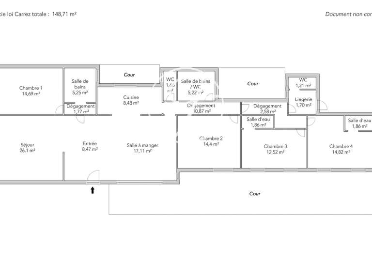 Appartement Paris 16e - 4 chambres - 148m²