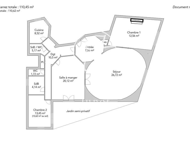 Appartement Paris 16e - 3 chambres - 110m²