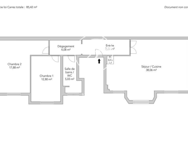 Appartement Paris 16e - 2 chambres - 85m²