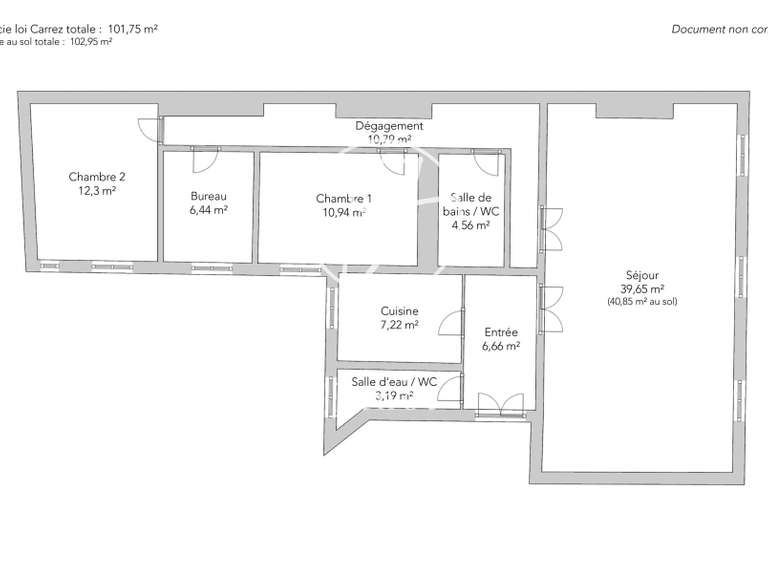 Appartement Paris 16e - 4 chambres - 102m²