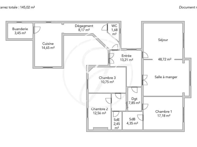 Appartement Paris 16e - 3 chambres - 146m²