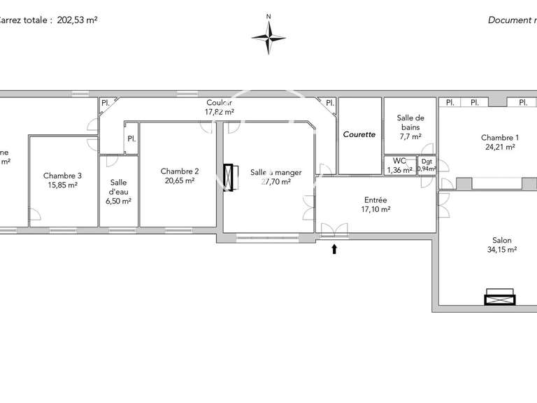 Appartement Paris 16e - 5 chambres - 202m²