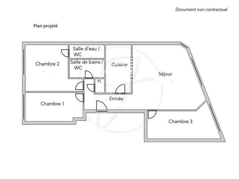 Appartement Paris 17e - 2 chambres - 89m²