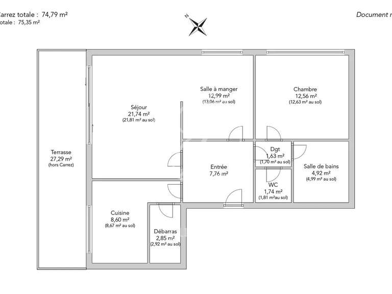 Apartment Paris 17e - 1 bedroom - 75m²