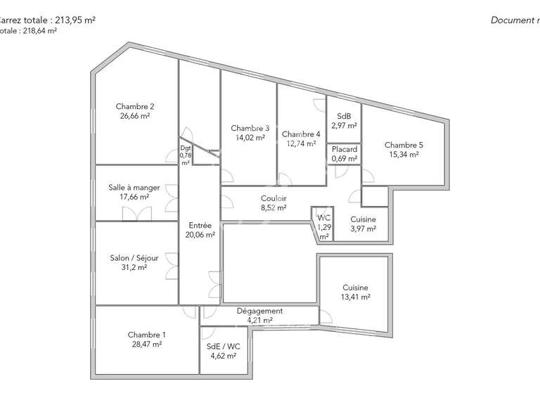 Apartment Paris 17e - 5 bedrooms - 213m²