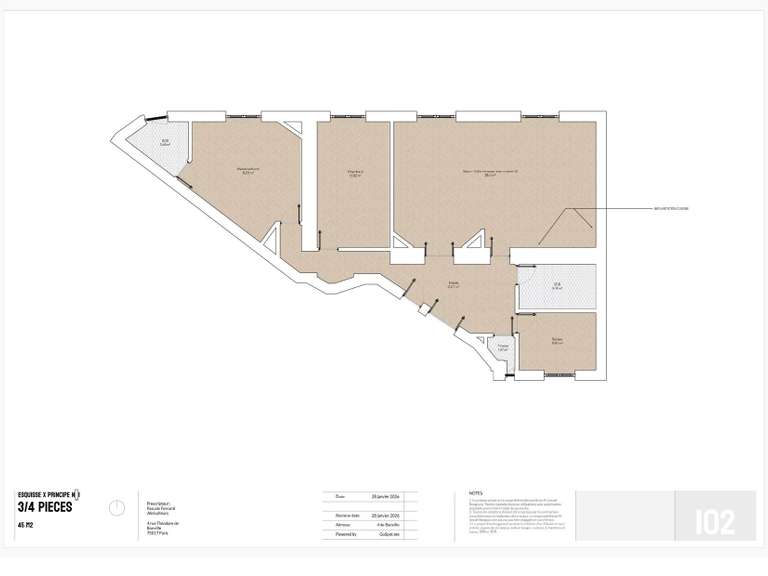 Apartment Paris 17e - 2 bedrooms - 100m²