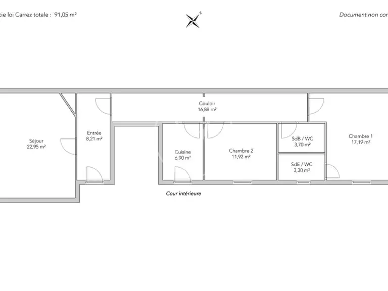 Apartment Paris 17e - 2 bedrooms - 96m²