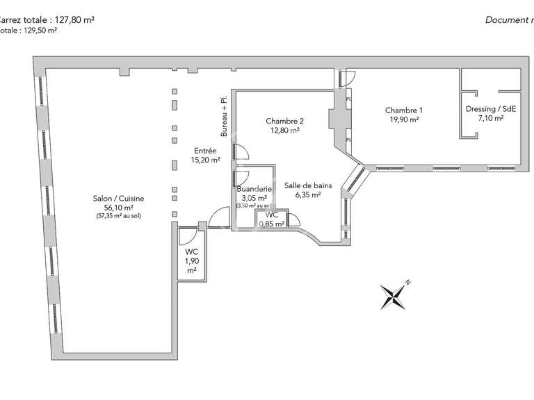 Apartment Paris 17e - 2 bedrooms - 129m²