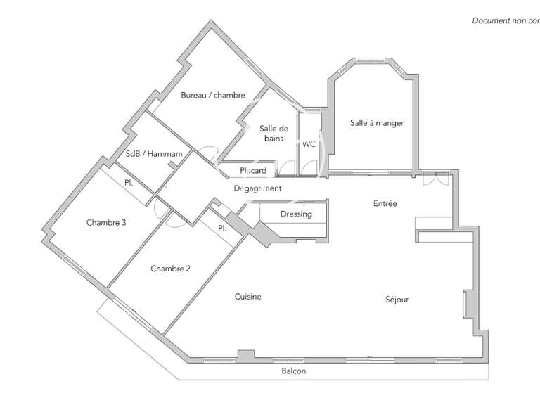 Appartement Paris 17e - 4 chambres - 145m²