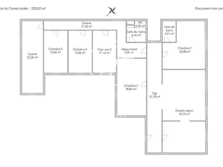 Appartement Paris 17e - 4 chambres - 234m²