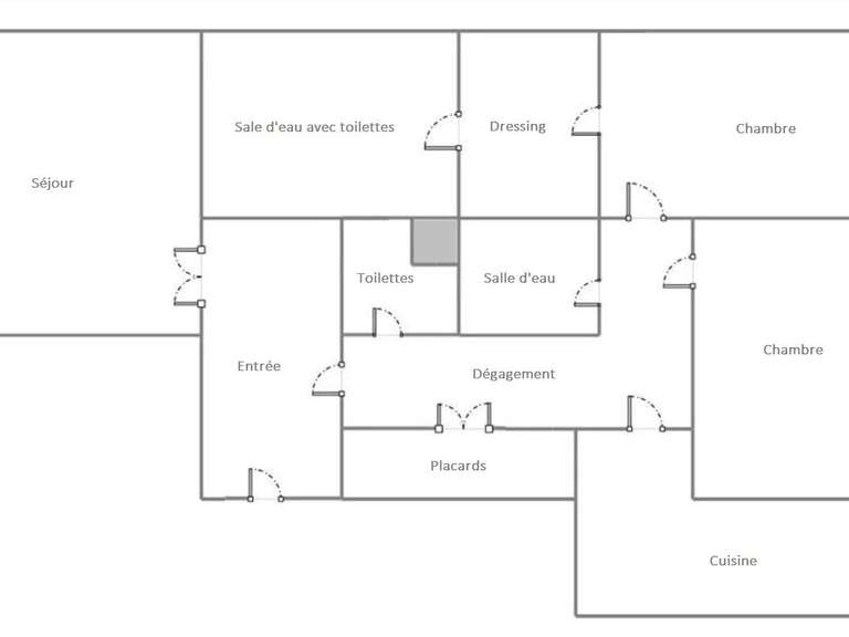Appartement Paris 17e - 2 chambres - 84m²