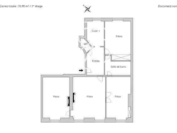 Appartement Paris 17e - 76m²