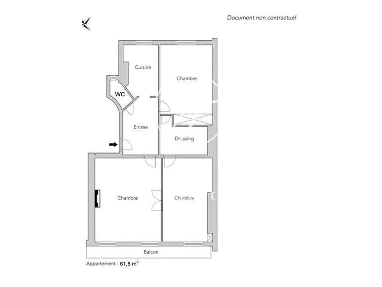 Appartement Paris 17e - 61m²