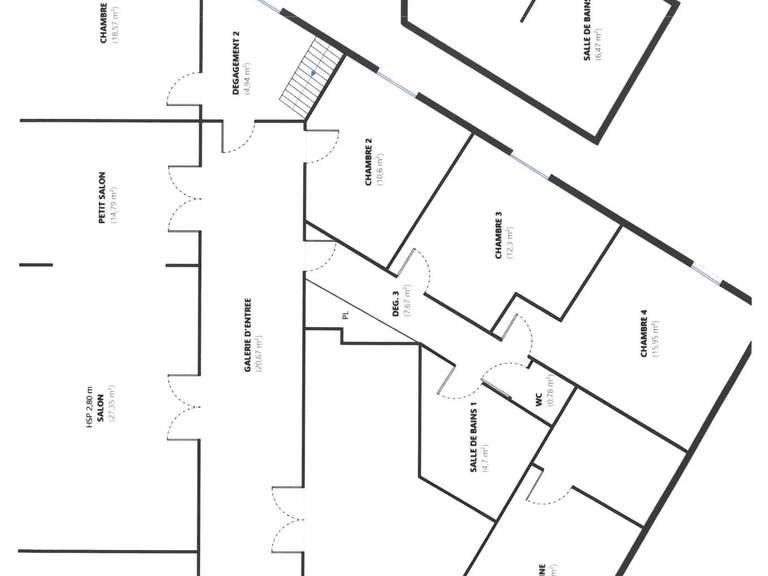 Appartement Paris 17e - 6 chambres - 211m²
