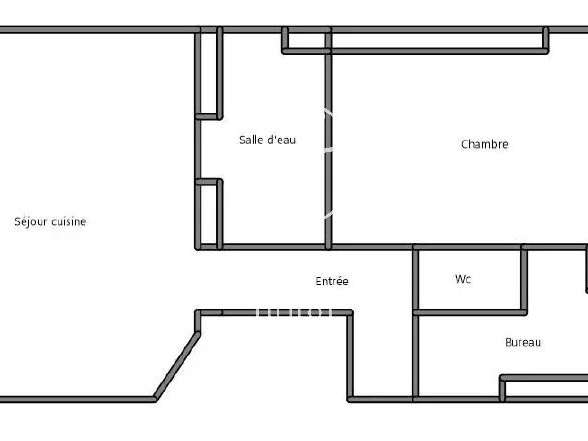Appartement Paris 17e - 1 chambre - 55m²