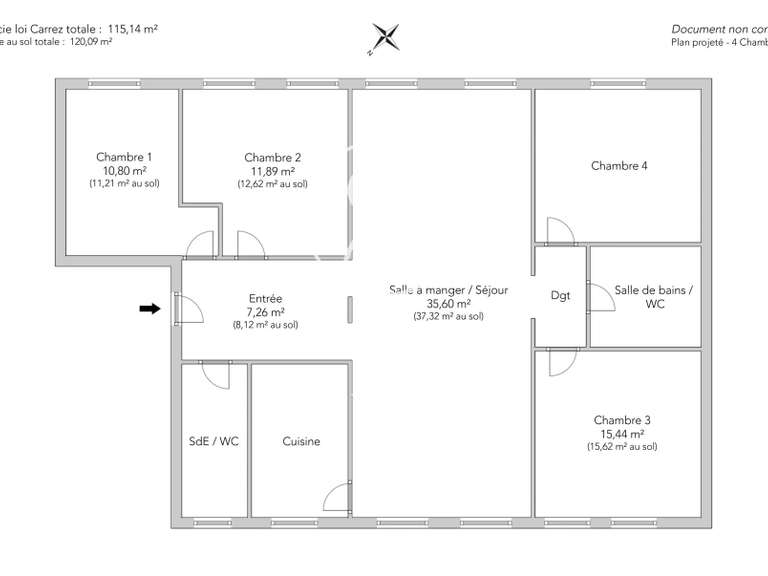 Appartement Paris 17e - 4 chambres - 120m²