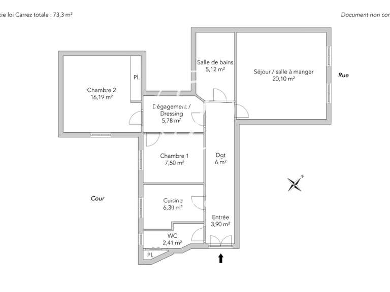 Apartment Paris 17e - 2 bedrooms - 73m²