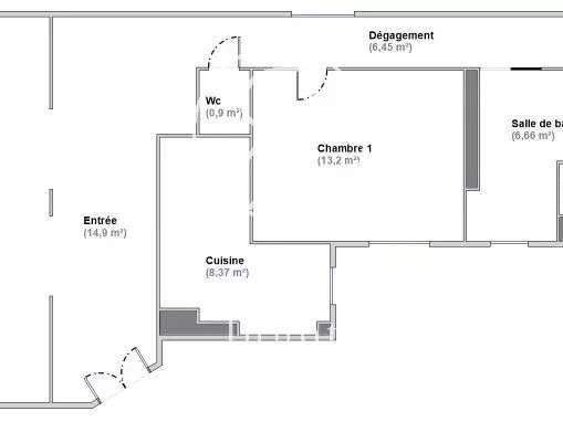 Appartement Paris 17e - 2 chambres - 100m²