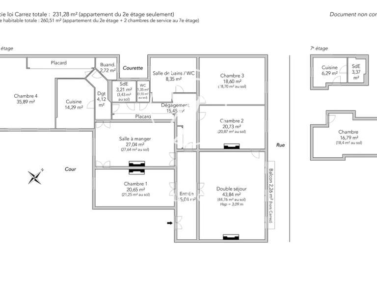 Appartement Paris 17e - 5 chambres - 260m²