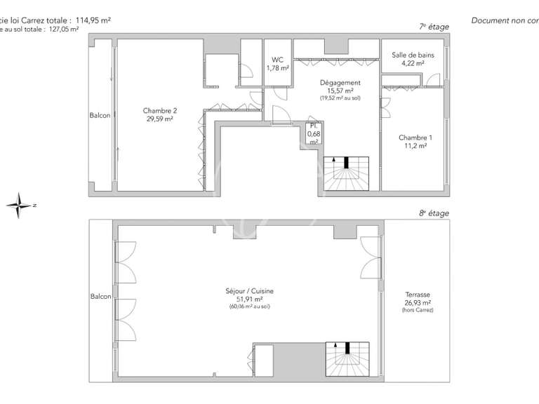 Apartment Paris 18e - 3 bedrooms - 127m²