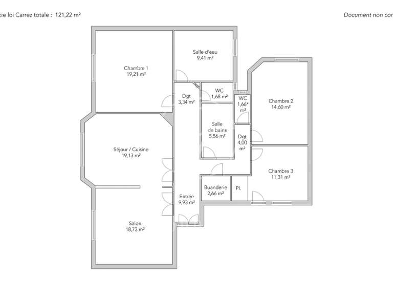 Apartment Paris 18e - 3 bedrooms - 121m²