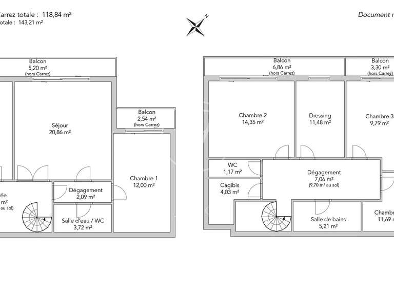 Appartement Paris 19e - 5 chambres - 143m²