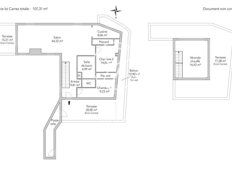 Appartement Paris 19e - 2 chambres - 244m²