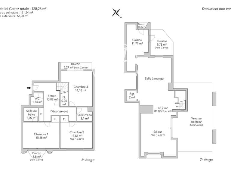 Appartement Paris 19e - 3 chambres - 146m²