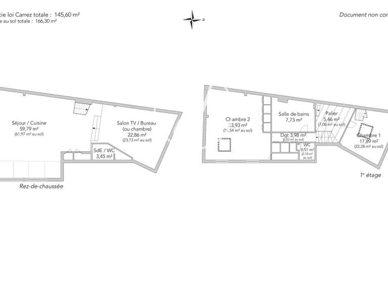 Maison Paris 19e - 3 chambres - 166m²