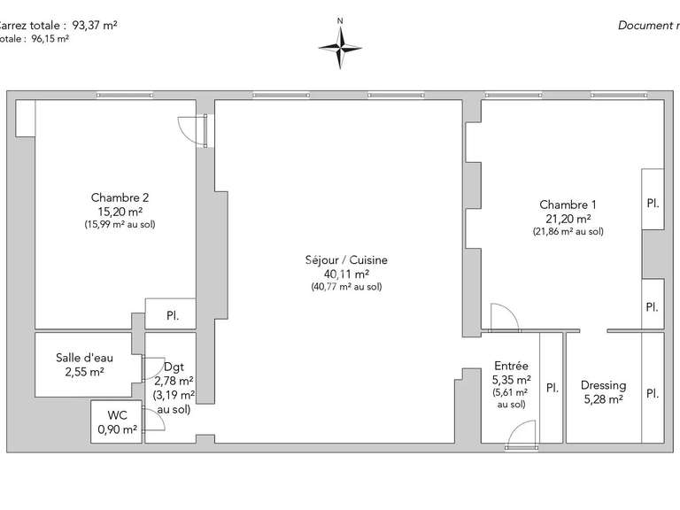 Apartment Paris 1er - 2 bedrooms - 96m²