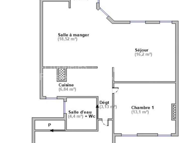 Appartement Paris 1er - 2 chambres - 80m²