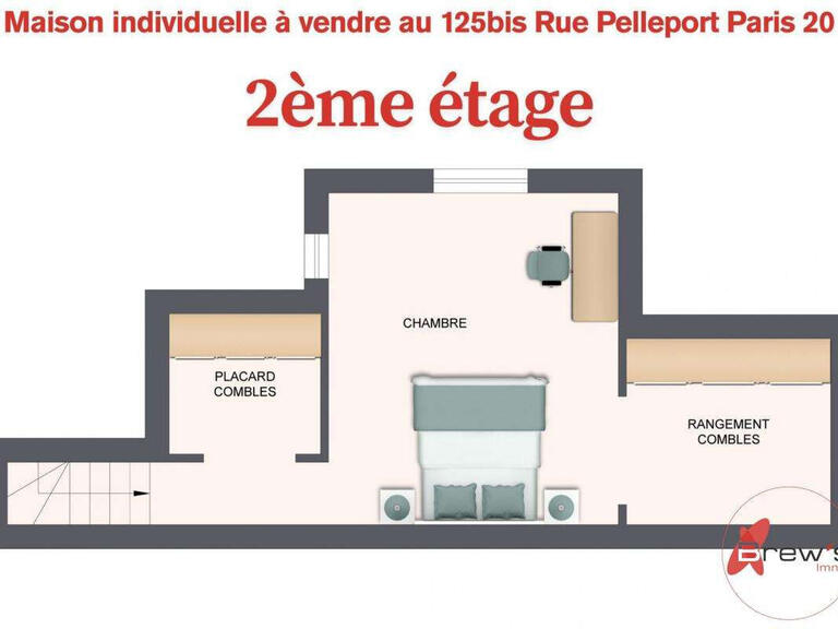 Maison Paris 20e - 4 chambres