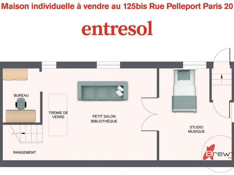 Maison Paris 20e - 4 chambres