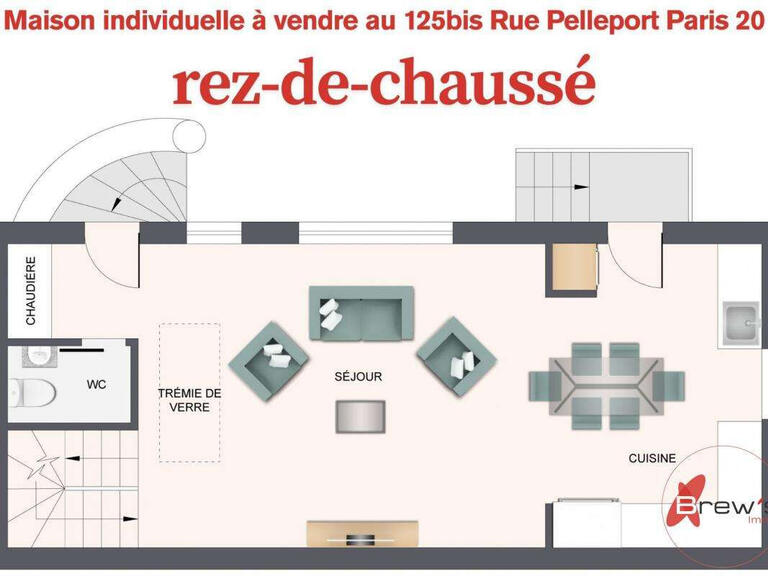 Maison Paris 20e - 4 chambres