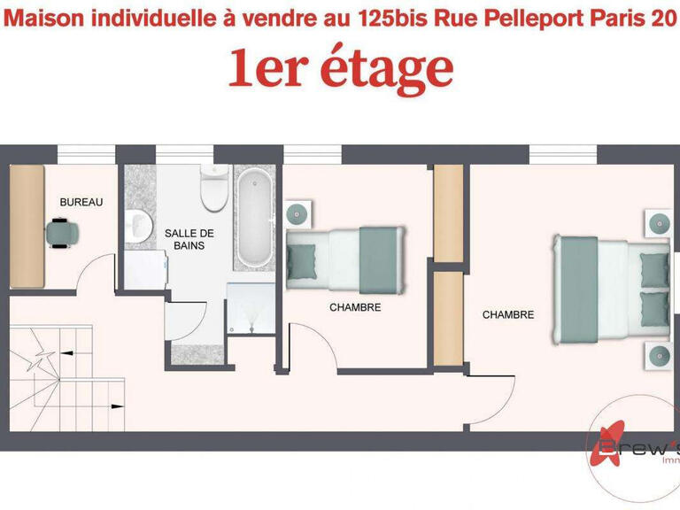 Maison Paris 20e - 4 chambres