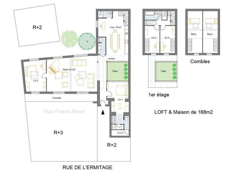 Maison Paris 20e - 4 chambres