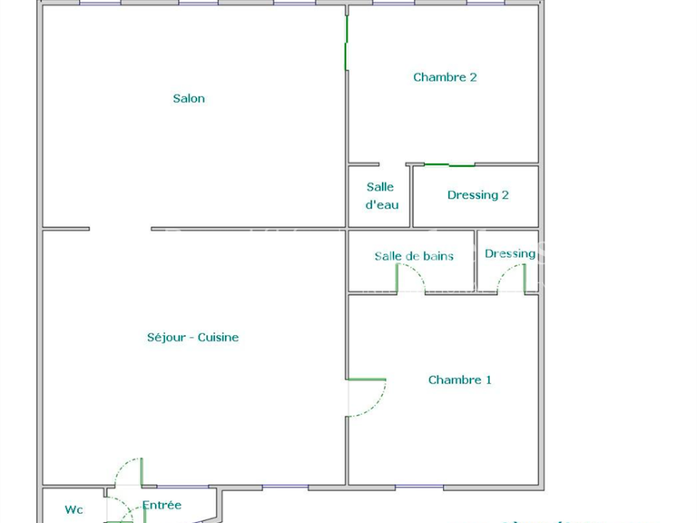 Appartement Paris 2e - 2 chambres - 118m²