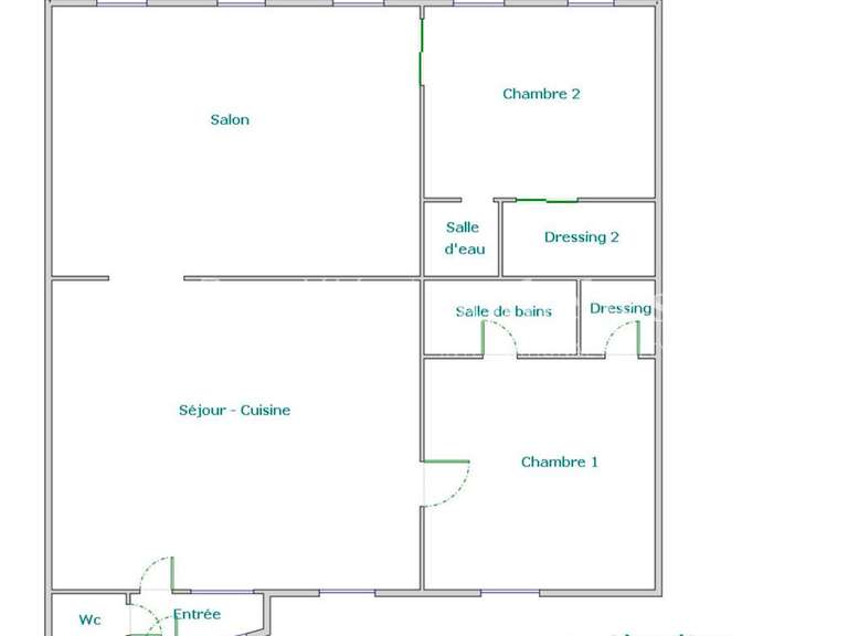 Appartement Paris 2e - 2 chambres - 118m²