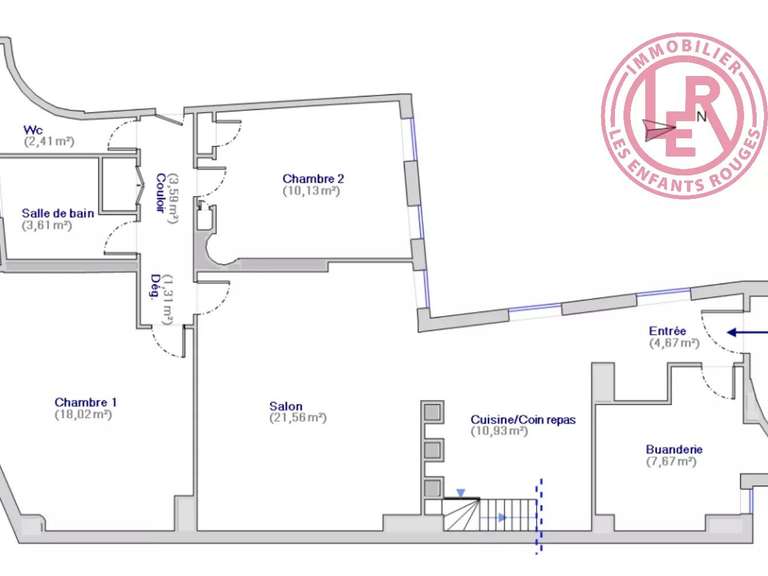 Appartement Paris 2e - 3 chambres - 107m²