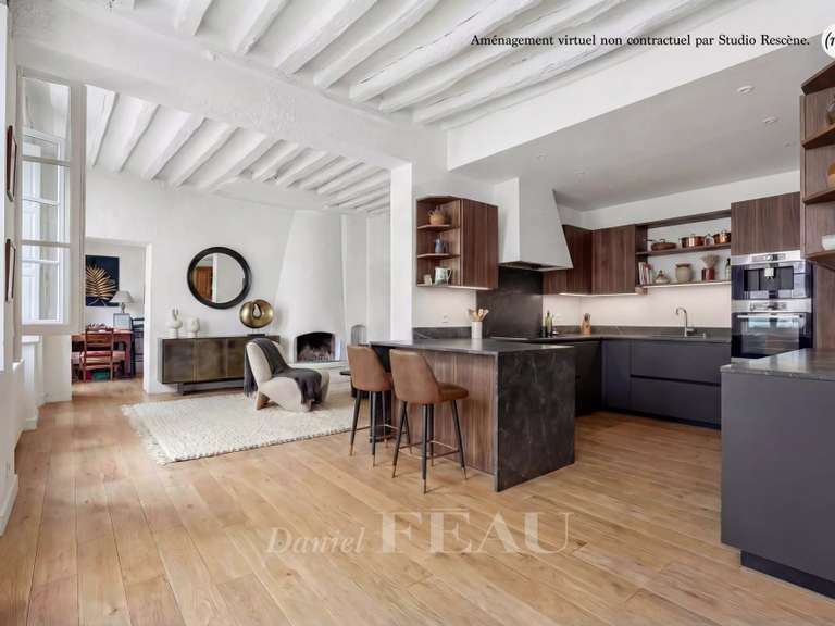 Appartement Paris 3e - 2 chambres - 87m²