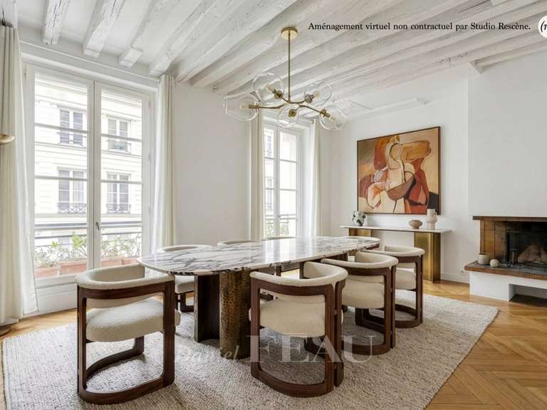 Appartement Paris 3e - 2 chambres - 87m²