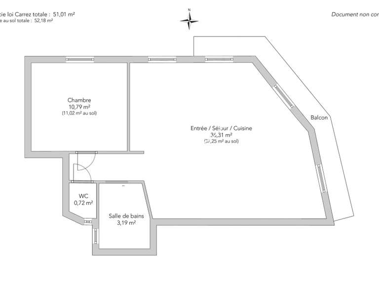 Apartment Paris 3e - 1 bedroom - 56m²