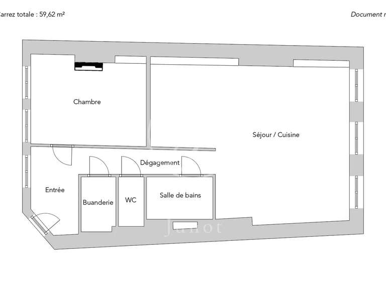 Apartment Paris 4e - 1 bedroom - 63m²