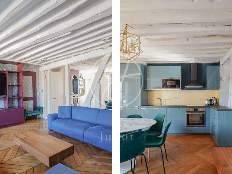 Appartement Paris 4e - 1 chambre - 71m²