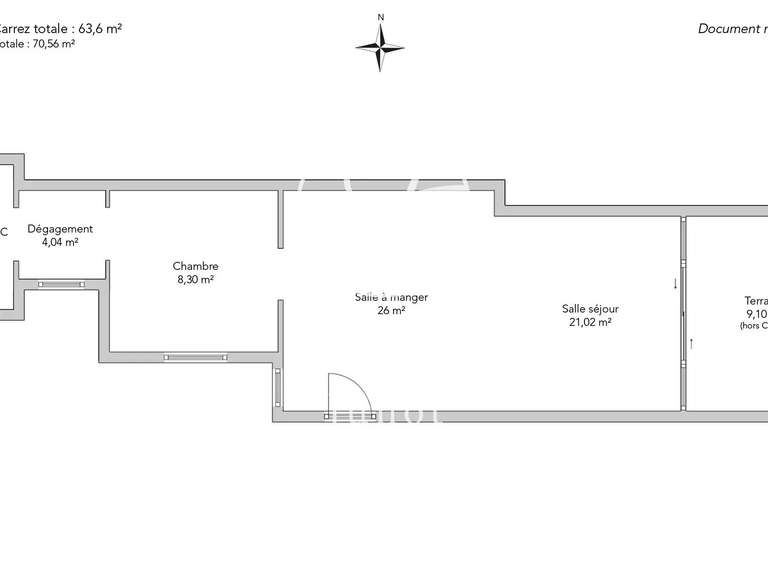Apartment Paris 4e - 1 bedroom - 71m²