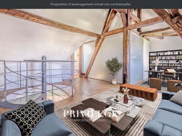 Appartement Paris 4e - 3 chambres - 163m²