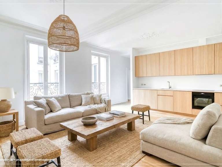 Appartement Paris 4e - 1 chambre - 60m²