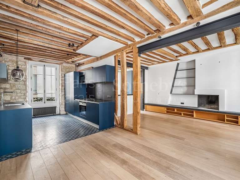 Appartement Paris 4e - 2 chambres - 78m²