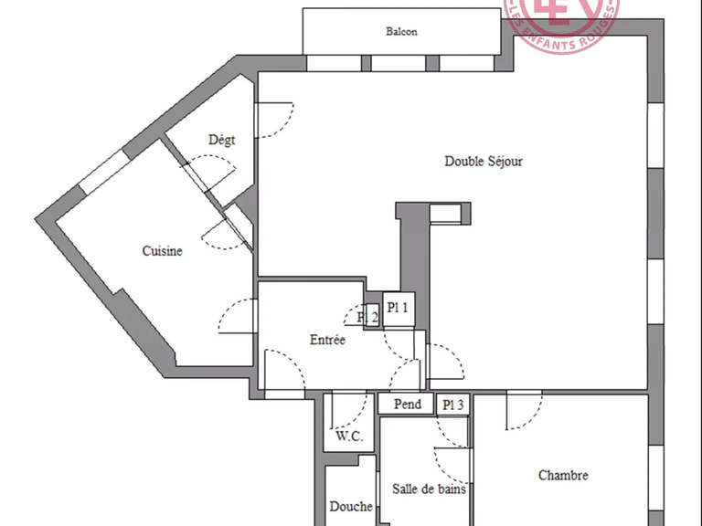 Appartement Paris 4e - 1 chambre - 82m²